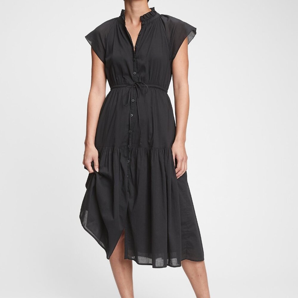 GAP Flutter Sleeve Midi Dress Size L